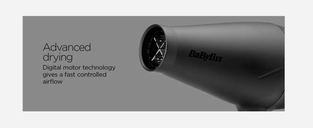 BaByliss 3Q Professional Hair Dryer Black Single - advanced drying