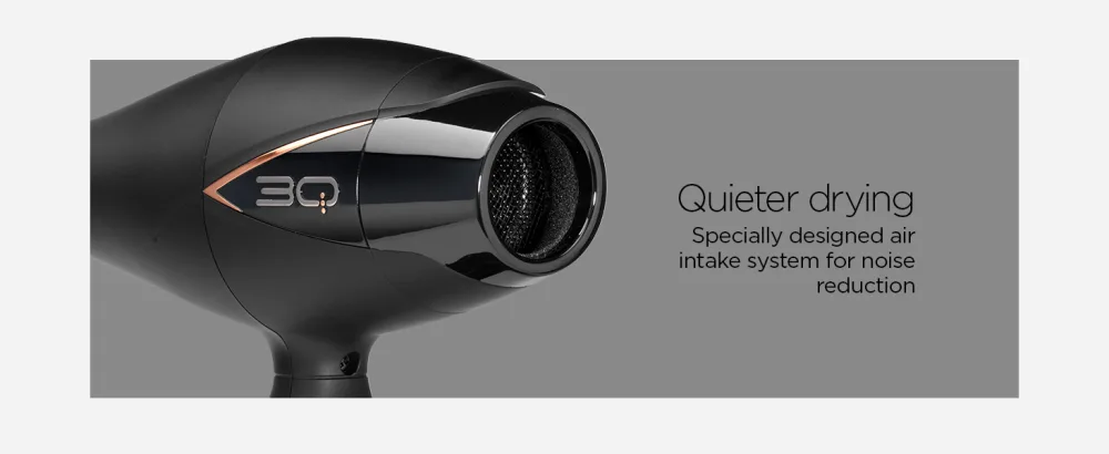 BaByliss 3Q Professional Hair Dryer Black Single - quieter drying