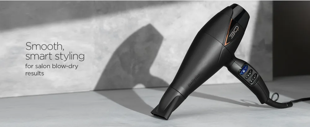 BaByliss 3Q Professional Hair Dryer Black Single - smooth smart styling