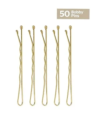 Brushworks Blonde Bobby Pins - 50 Pieces - Blonde Bobby Pins