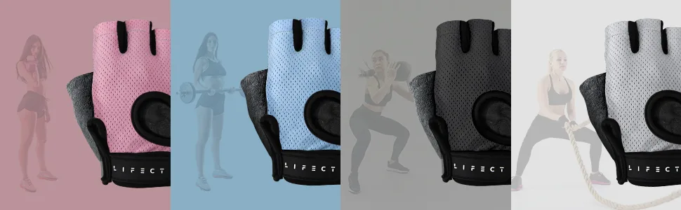 KANSOON Essential Breathable Workout Gloves, Weight Lifting Fingerless Gym Exercise Gloves with Curved Open Back, for Powerlifting, Women and Men Pink Medium - product information 14