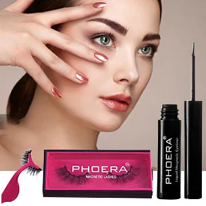 Magnetic Eyelashes Premium Quality False Eyelashes Kit by PHOERA No Eyelash glue required Fake Lashes + Magnetic Eyeliner + Eyelash Applicator Tool (Classic Lash Kit) - product information 4