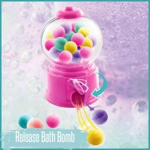 Bath Bomb Dispenser - Collectable Charms - Scented Bath Bombs - Cute Storage - Make Friendship Bracelets - 6+ - So Bomb Pink - Bath Bomb Dispenser