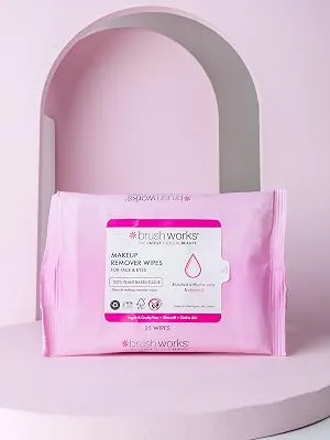 Brushworks Makeup Remover Wipes - 25 Sheets - Brushworks Makeup Remover Wipes - 25 Sheets