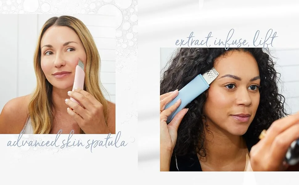PMD Wave Pro - Professional-Grade Advanced Skin Spatula - Extract Infuse & Lift - SonicGlow Vibration Technology and EMS - Clear Pores Blackheads & Whiteheads - 7002-BTF-EU4
