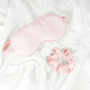 Brushworks Luxury Satin Sleep Set Pink One Size - Satin sleep set