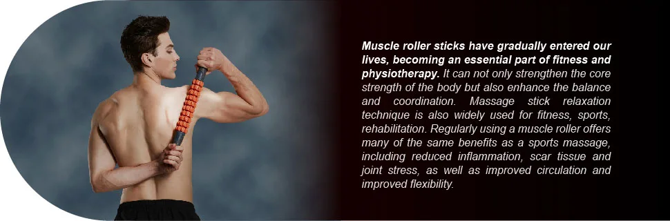 Kamileo Muscle Roller, Massage Roller for Relieving Muscle Soreness Cramping Tightness, Help Legs Back Joints Recovery (Workout Poster Included). Orange - product information 2