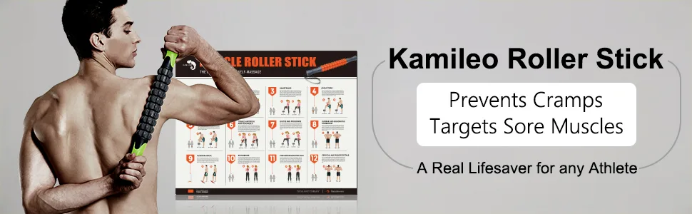 Kamileo Muscle Roller, Massage Roller for Relieving Muscle Soreness Cramping Tightness, Help Legs Back Joints Recovery (Workout Poster Included). Orange - product information 8