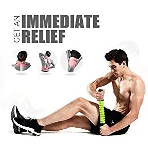 Kamileo Muscle Roller, Massage Roller for Relieving Muscle Soreness Cramping Tightness, Help Legs Back Joints Recovery (Workout Poster Included). Orange - muscle roller1