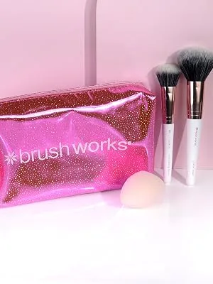 Brushworks Travel Makeup Brush & Sponge Set - brush set