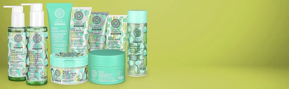 Polar White Birch. Pore-refining face cleanser - Natura Siberica Polar White Birch Range Shot