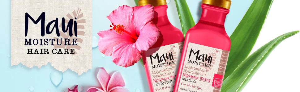 Maui Moisture Aloe Vera and Hibiscus Water Shampoo for dry fine hair 385ml - lightweight shampoo