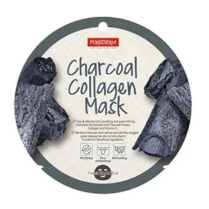 Purederm - Charcoal Collagen Mask - purederm charcoal circle collagen mask