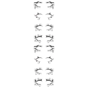 Didiseaon 8 Pairs halloween eyeliner stickers human eye stickers face sticker winged eyeliner eye decals Skull lash decor Durable Eye Line Strips double eyelid Makeup Tools plastic - product information 2
