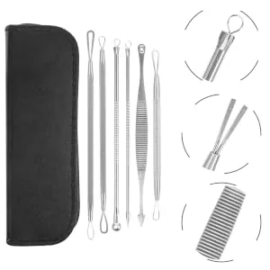 Beatifufu 1 Set Blackhead Removal Tool Cell Clip for Blackheads Professional Remover Household Blackhead Tool Needle Daily Use Blackhead Tool Stainless Blackhead Tool - product information 5