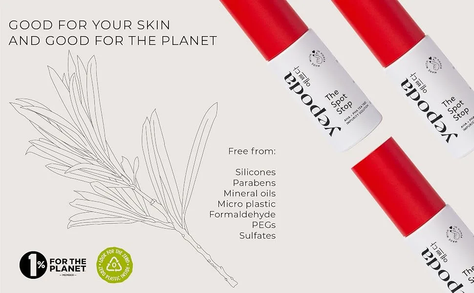 Yepoda - THE SPOT STOP - AHA + PHA Solution for Blemishes with Tea Tree Oil Korean cosmetics (20 ml) - Planet SPOT STOP