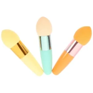 HAPINARY 3pc Nose Contour Brush Travel Size Kit on Stick Makeup Travel Makeup Brush Makeup for Foundation Concealer Sponge Mushroom Brush Shadow - product information 2
