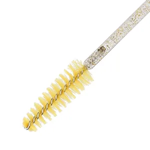 Disposable Eyelash Brushes 50 Pieces Nylon Make-up Brushes Mascara Sticks Eyelashes Eyebrows Disposable Portable Brush (Yellow) - 1417200028417-2