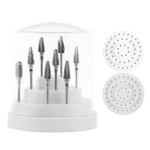 IWOWHERO 1pc 48 Nail Drill Bits Holder Nail Bit Nail Drill Bit Holder Nail Drill Bits Stand Display Nail Grinding Head Nails Drill Bits Nail Drill Bit Organizer Container Multicolor White Size 1 White - product information 3
