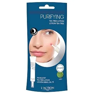 L'Action Paris Purifying Tea Tree Lotion Enriched With Corn Starch & Lactic Acid Repairs Conceals & Matifies Problem Skin - 10ml - Tea Tree Lotion