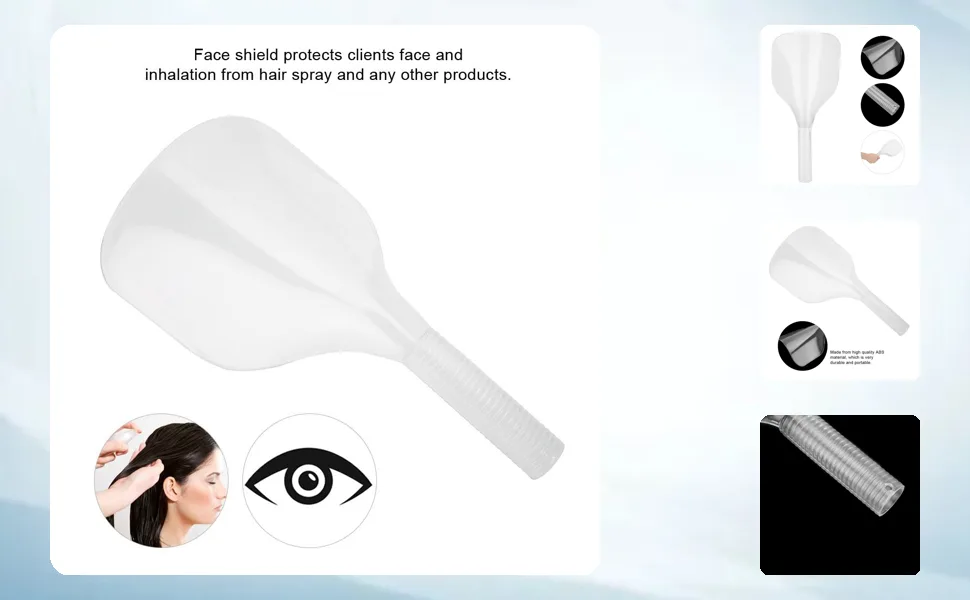 Transparent Hairspray Face Shield Plastic Face Spray Face Shield Hairspray Mask Hair Styling Tool Salon Reusable Hairspray Face Shield - JM16781-1