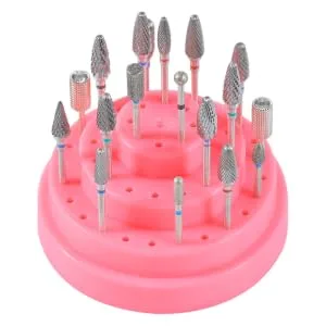 SOESFOUFU 1pc 48 Nail Bit Organizer Display Holder Stand Nails Drill Bits Nail Display Stand Display Storage Nail Drill Bits Holder Nail Grinding Head Storage Written Manicure Pink Size 1 Pink - product information 1