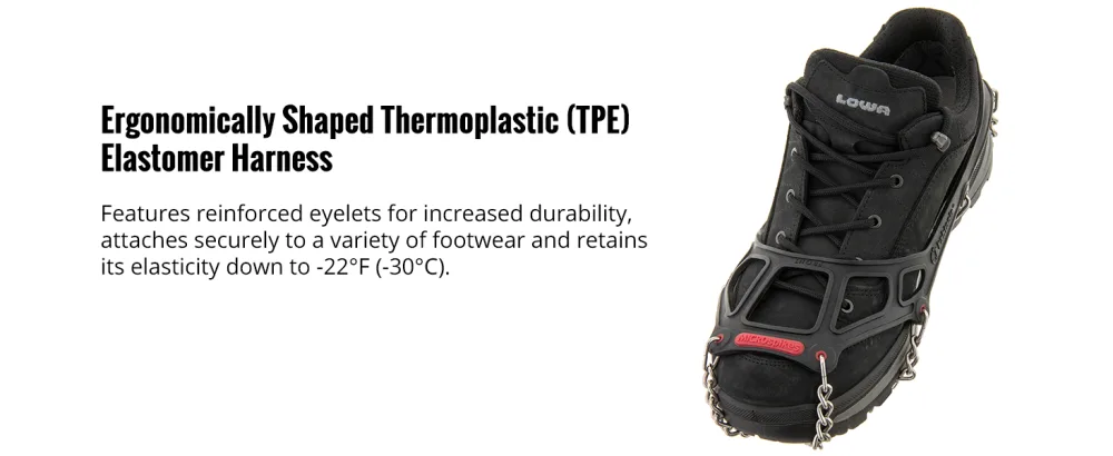 Kahtoola MICROspikes Footwear Traction for Winter Trail Hiking & Ice Mountaineering Red Large - kahtoola