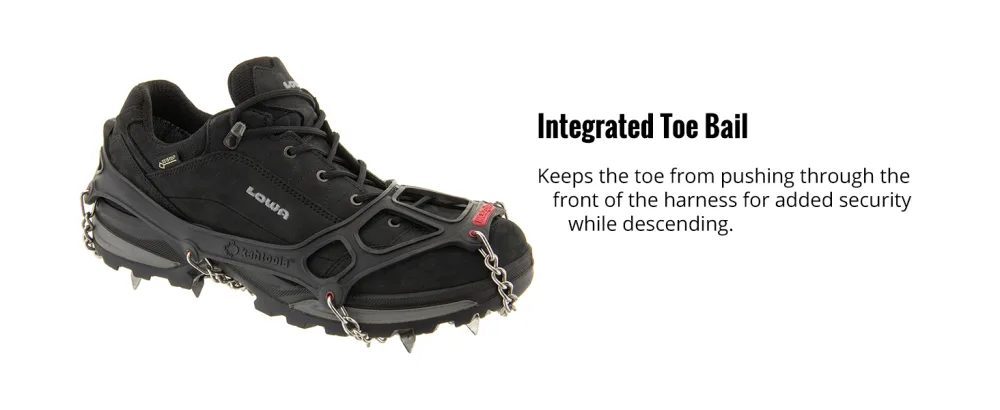 Kahtoola MICROspikes Footwear Traction for Winter Trail Hiking & Ice Mountaineering Red Large - kahtoola