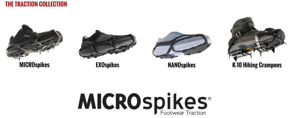 Kahtoola MICROspikes Footwear Traction for Winter Trail Hiking & Ice Mountaineering Red Large - kahtoola