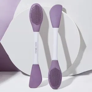 SOESFOUFU Scrub Scrubber Clay Brush Tool Facial Scrub Mud Cleanser Brush Silicone Brush Applicator Brush Cleansing Brush Washbasin Detergent Plastic Double Head - product information 4