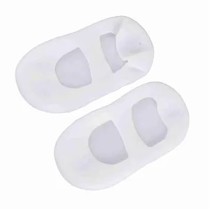 TYCIONG 1 Pair Silicone Socks Foot Protector Anti Tear Protection Foot Care Tool Prevention Socks (M) White M - product information 3