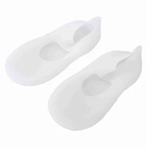 TYCIONG 1 Pair Silicone Socks Foot Protector Anti Tear Protection Foot Care Tool Prevention Socks (M) White M - product information 6