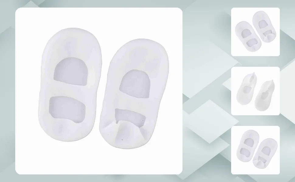 TYCIONG 1 Pair Silicone Socks Foot Protector Anti Tear Protection Foot Care Tool Prevention Socks (M) White M - JM12848-05-1