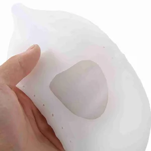 TYCIONG 1 Pair Silicone Socks Foot Protector Anti Tear Protection Foot Care Tool Prevention Socks (M) White M - JM12848-05-3