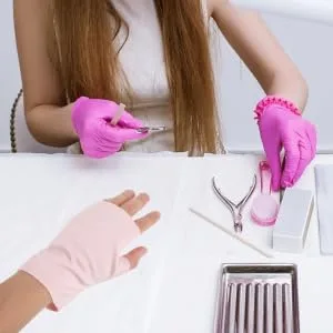 Didiseaon UV Gloves 1 Pair Gloves Gel Suede Light Radiation Protection Student UV Protection Gloves - product information 1