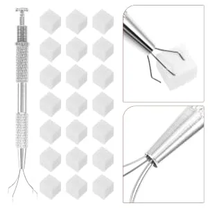 PLAFOPE 1 Set Nail Art Scratch Pen Set Nail Art Tools Manicure Tools Sponge Nail Art Pick up Tool Manicure Nail Art Tool Stainless Steel - product information 1