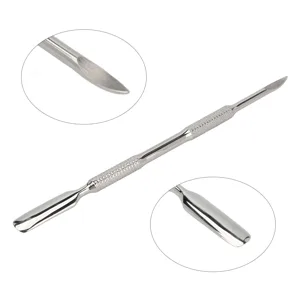 Dual Head Cuticle Pusher Stainless Steel Cuticle Pusher Nail Pedicure Tool for Dead Skin Callus Removal - 1414230031611-2