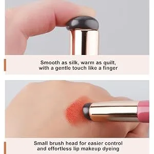 Silicone Lip Brush - 2 Silicone Lip Applicators Lip Brush for Lipstick Multi-purpose Silicone Brush for Lip Balm Lip Gloss Lip Stick and Concealer - Ease of Use