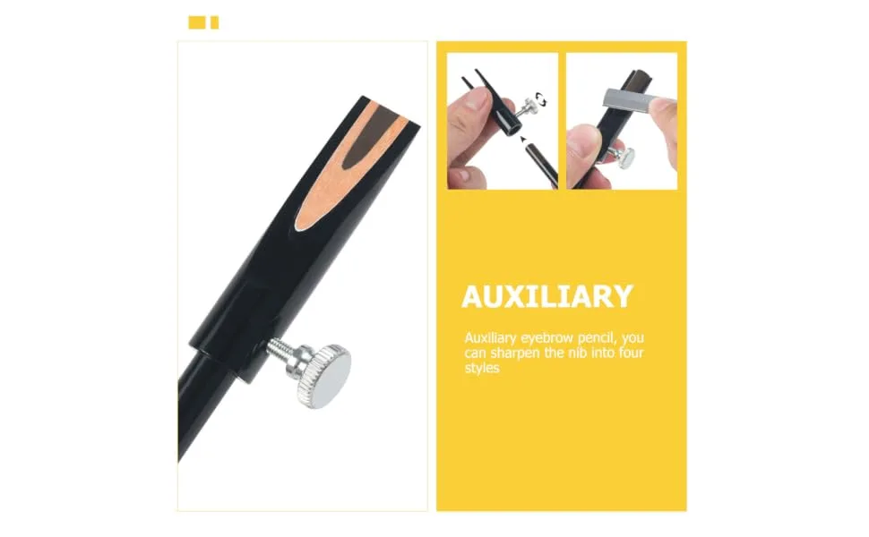 Didiseaon Eyebrow Sharpening Tool Eyeliner Sharpener Lip Pencils Sharpener Eyebrow Pencil Sharper Sharpening Tool Eyebrow Pencil Sharpener Make up Aluminum Alloy - product information 3