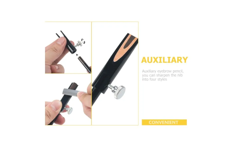 Didiseaon Eyebrow Sharpening Tool Eyeliner Sharpener Lip Pencils Sharpener Eyebrow Pencil Sharper Sharpening Tool Eyebrow Pencil Sharpener Make up Aluminum Alloy - product information 4
