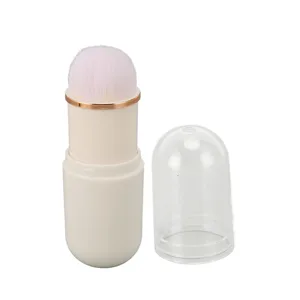 6 in 1 Makeup Brush Set Portable Synthetic Cosmetic Brushes Set for Foundation Blending Powder Eye Shadow with Mirror (White) - product information 6
