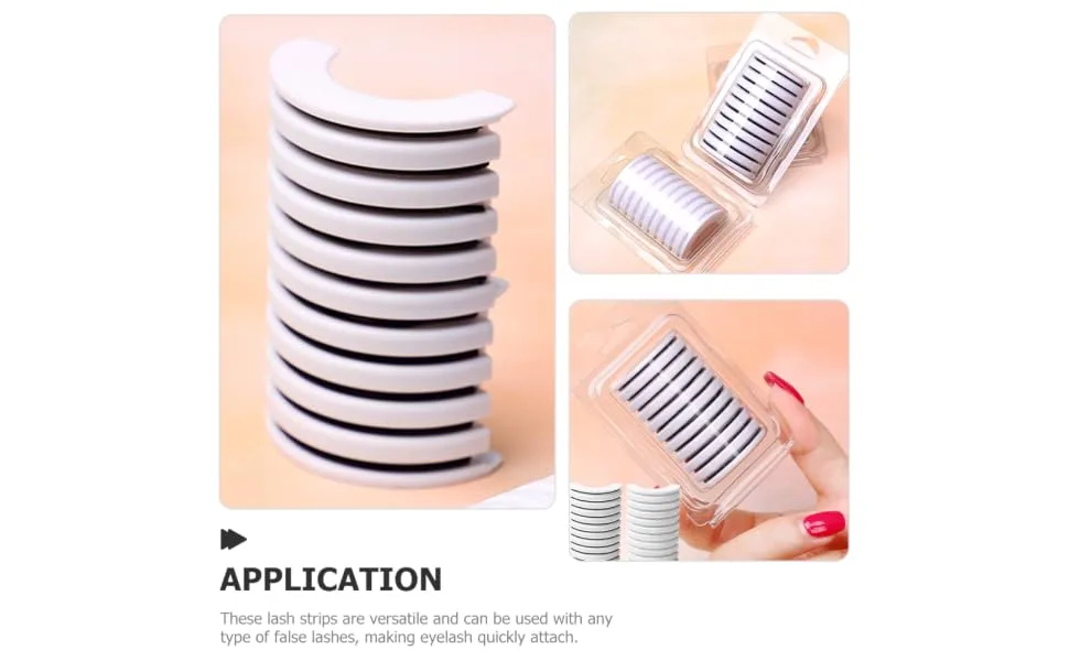 Boxes Self Adhesive Eyelash Glue Replacement Strips Lash Strips No Glue Needed Easy Application Lasting Hold Ideal for False Lashes Makeup Tools - product information 5