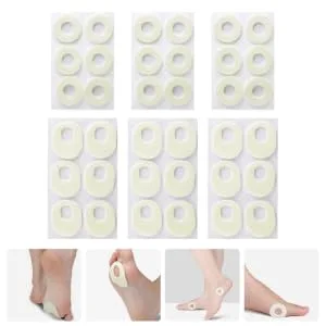 FOYTOKI 6 Sheets Felt Corn Stickers Corn Pads for Shoes Comfortable Corn Removers Felt Foot Corn Stickers Foot Corn Treatment Pads Thick Felt Foot Pads Corn Remover Pads Corn Pads for Toes - product information 1