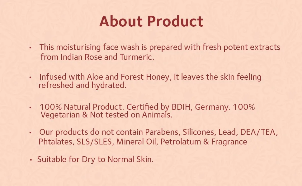 SOULTREE Face Wash (Indian Rose) - About Product