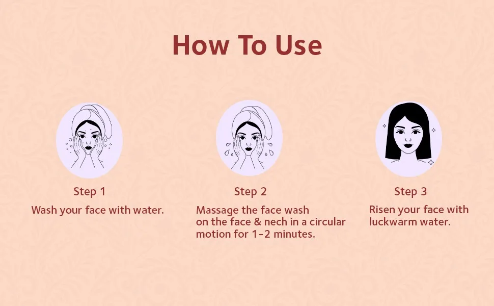 SOULTREE Face Wash (Indian Rose) - How To Use