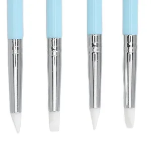 2 Set Dual Tipped Nail Art Dotting Pen Silicone Head Nail Art Sculpture Polish Carving Pen - product information 6