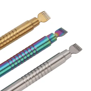 Eyelash Lift Perming Tool Lash 3 Piece Eyelash Separator Tinting Tool with Tail Comb Long Curved Needle Eyelash Duration Lift Tool - 1417230011211-2