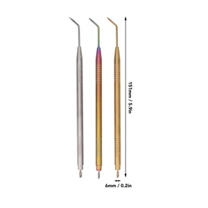 Eyelash Lift Perming Tool Lash 3 Piece Eyelash Separator Tinting Tool with Tail Comb Long Curved Needle Eyelash Duration Lift Tool - 1417230011211-3