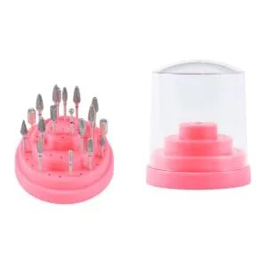 Beatifufu 1pc 48 Protect Nail Drill Bits Nail Bit Nail Grinding Head Storage Nail Drill Bits Stand Display Holder Stand Nail Drill Bit Holder Nail Drill Bits Holder Pink Multicolor Box Size 1 Pink - product information 1