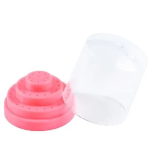 Beatifufu 1pc 48 Protect Nail Drill Bits Nail Bit Nail Grinding Head Storage Nail Drill Bits Stand Display Holder Stand Nail Drill Bit Holder Nail Drill Bits Holder Pink Multicolor Box Size 1 Pink - product information 2